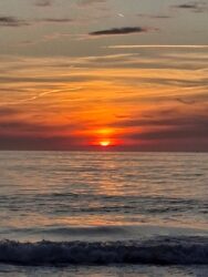 Petten Beach Sonnenuntergang am Meer