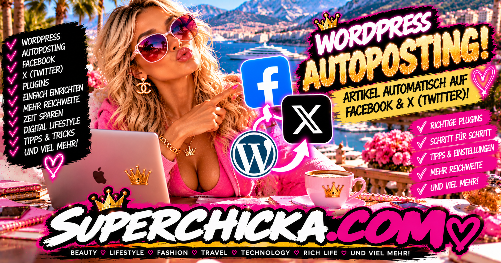 WORDPRESS AUTOPOSTING! 💖📲👑 | Welches Plugin veröffentlicht unsere Artikel AUTOMATISCH auf FACEBOOK & X (TWITTER)?