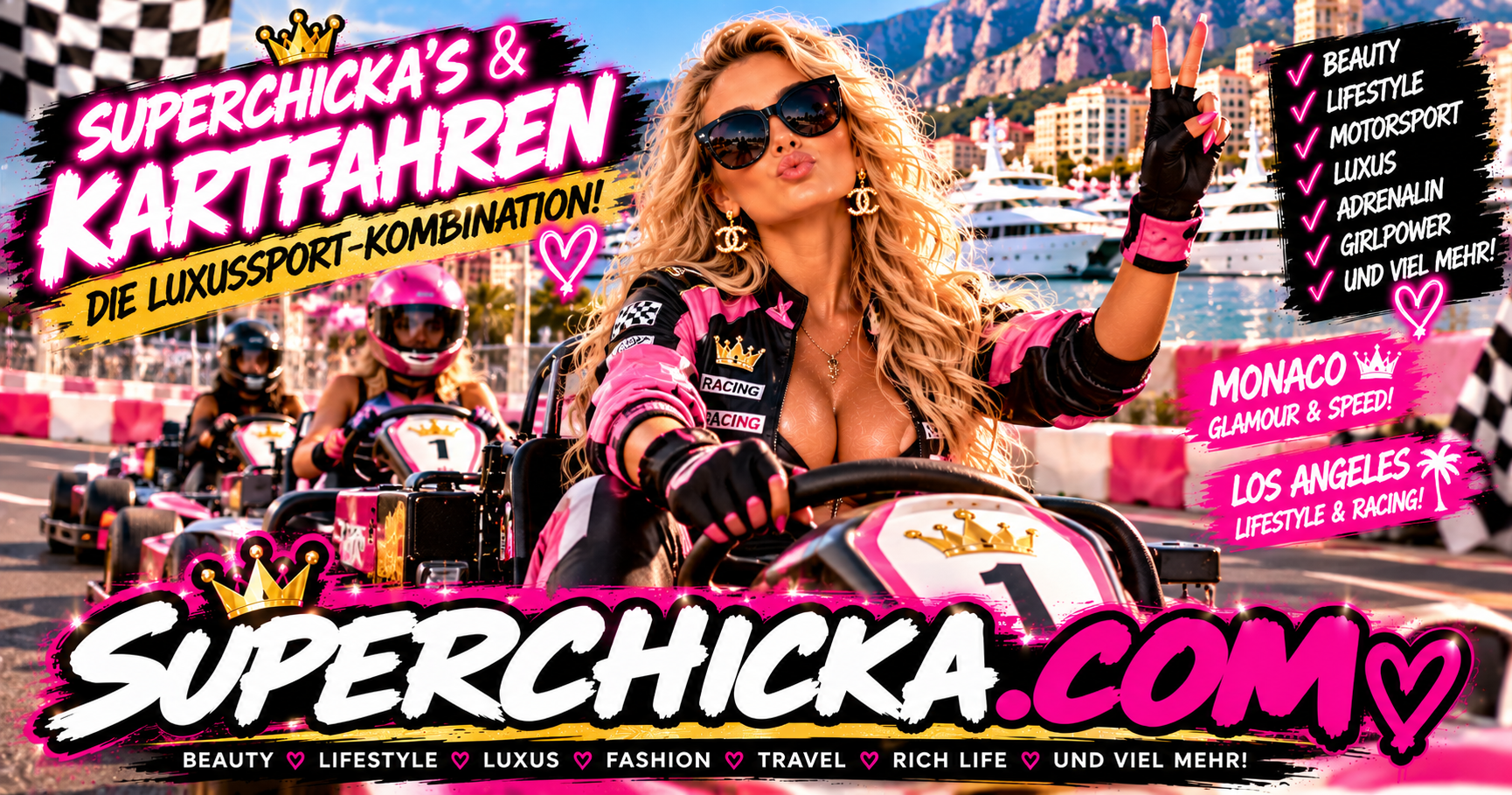 SUPERCHICKA’S & KARTFAHREN! 🏎️👑 | Die LUXUSSPORT-KOMBINATION mit SPEED, BEAUTY & GLAMOUR! 💖🔥