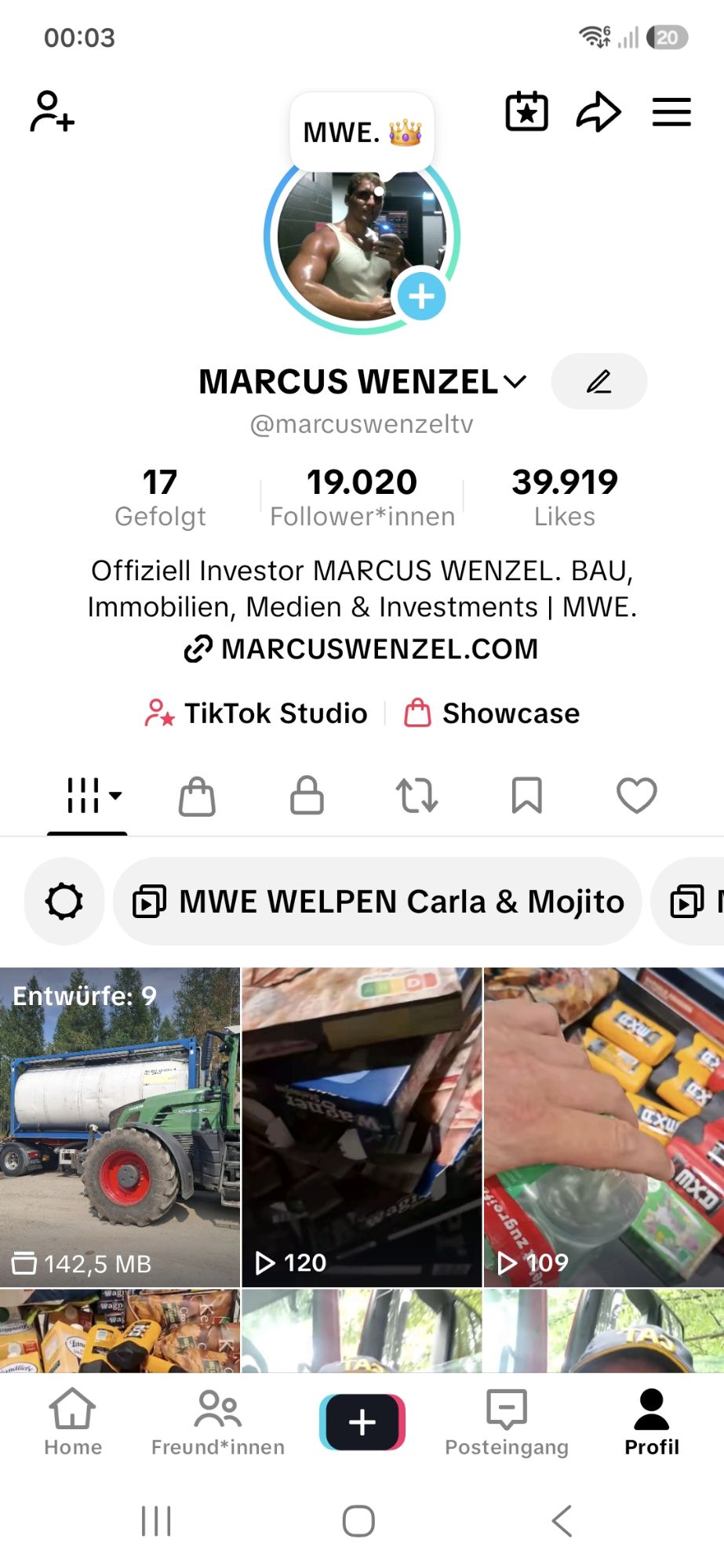 MARCUS WENZEL auf TikTok: Über 19.000 Follower*innen – und mehr als 39.900 Likes! 👑📱🔥
